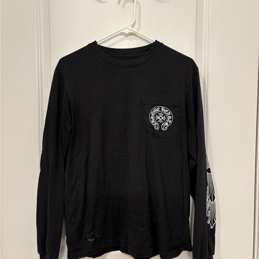 Men's Black Long Sleeve Chrome Hearts shirt